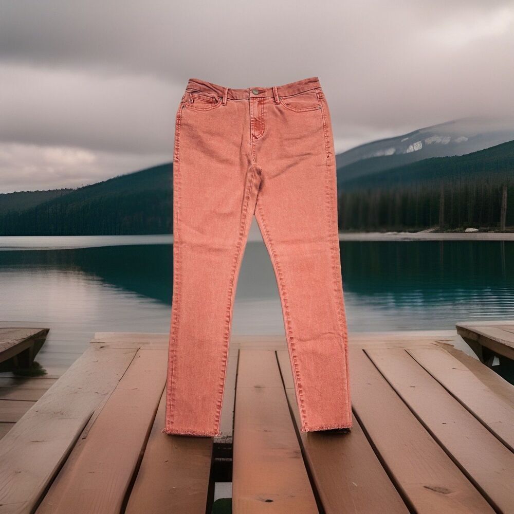 Dear John Gisele High Waisted Skinny Jeans 26 (27x26) Dusty Rose Ankle Womens